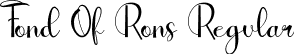 Fond Of Rons Regular font | FondOfRons.otf