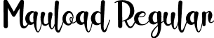 Mauload Regular font | Mauload.otf