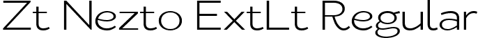 Zt Nezto ExtLt Regular font | ZtNeztoDEMO-ExtraLight.ttf