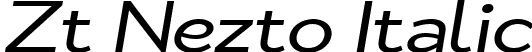 Zt Nezto Italic font | ZtNeztoDEMO-Italic.ttf