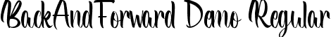 BackAndForward Demo Regular font | BackAndForwardDemoRegular.ttf