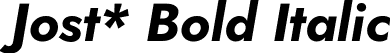 Jost* Bold Italic font | Jost-700-BoldItalic.otf