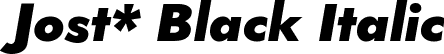 Jost* Black Italic font | Jost-900-BlackItalic.ttf