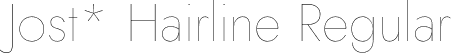 Jost* Hairline Regular font | Jost-100-Hairline.ttf