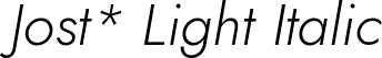 Jost* Light Italic font | Jost-300-LightItalic.ttf