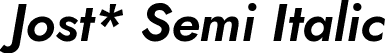 Jost* Semi Italic font | Jost-600-SemiItalic.ttf