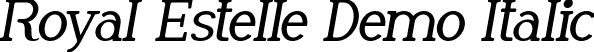 Royal Estelle Demo Italic font | RoyalEstelleDemoItalic.ttf