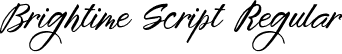 Brightime Script Regular font | BrightimeScript.otf