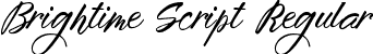 Brightime Script Regular font | BrightimeScript.ttf