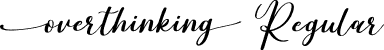 overthinking Regular font | Overthinking demo.ttf