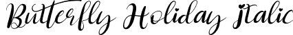 Butterfly Holiday Italic font | Butterfly Holiday Italic.otf