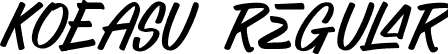 KOEASU Regular font | KOEASU-Regular.ttf