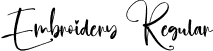 Embroidery Regular font | Embroidery.otf