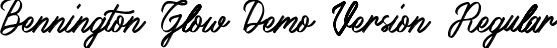 Bennington Glow Demo Version Regular font | Bennington Glow Demo Version.ttf