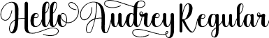 Hello Audrey Regular font | HelloAudrey.ttf