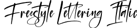 Freestyle Lettering Italic font | Freestyle Lettering Italic.otf