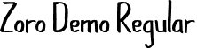 Zoro Demo Regular font | Zoro Demo.otf