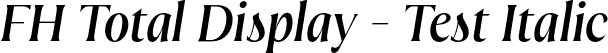 FH Total Display - Test Italic font | FHTotalDisplay-Test-RegularItalic.otf