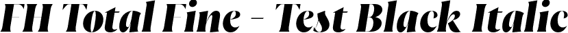 FH Total Fine - Test Black Italic font | FHTotalFine-Test-BlackItalic.otf