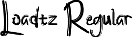 Loadtz Regular font | Loadtz.ttf