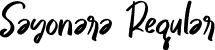 Sayonara Regular font | Sayonara.otf