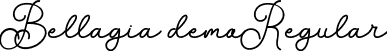 Bellagia demo Regular font | Bellagiademo.ttf