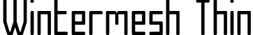 Wintermesh Thin font | Wintermesh Thin.otf