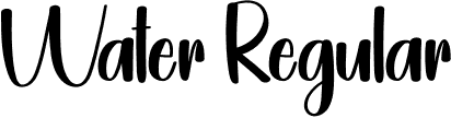 Water Regular font | Water.otf