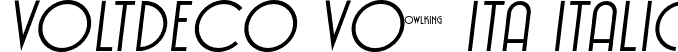 VOLTDECO V02 Ita Italic font | VOLTDECOV02-Italic.otf