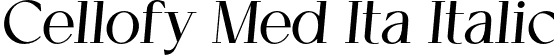 Cellofy Med Ita Italic font | Cellofy-MediumItalic.otf