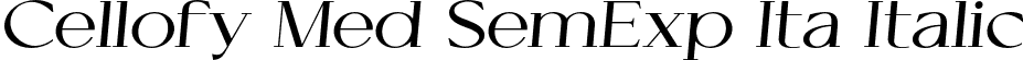 Cellofy Med SemExp Ita Italic font | Cellofy-MedSemExpIta.otf