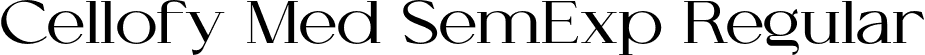 Cellofy Med SemExp Regular font | Cellofy-MediumSemiExpanded.otf