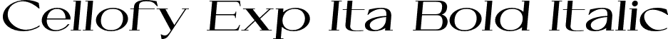 Cellofy Exp Ita Bold Italic font | Cellofy-BoldExpandedItalic.otf