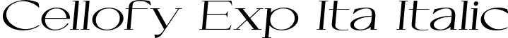 Cellofy Exp Ita Italic font | Cellofy-ExpandedItalic.otf