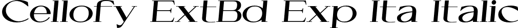 Cellofy ExtBd Exp Ita Italic font | Cellofy-ExtBdExpIta.otf