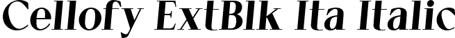 Cellofy ExtBlk Ita Italic font | Cellofy-ExtraBlackItalic.otf