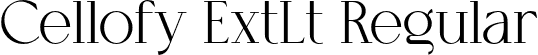 Cellofy ExtLt Regular font | Cellofy-ExtraLight.otf