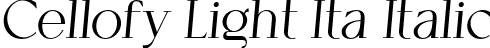 Cellofy Light Ita Italic font | Cellofy-LightItalic.otf