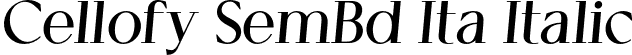 Cellofy SemBd Ita Italic font | Cellofy-SemiBoldItalic.otf