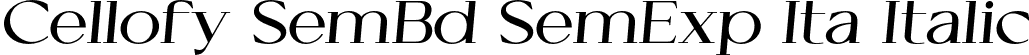 Cellofy SemBd SemExp Ita Italic font | Cellofy-SemBdSemExpIta.otf