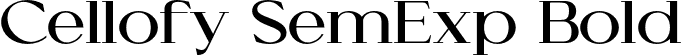 Cellofy SemExp Bold font | Cellofy-BoldSemiExpanded.otf