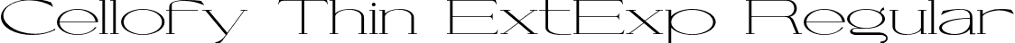 Cellofy Thin ExtExp Regular font | Cellofy-ThinExtraExpanded.otf