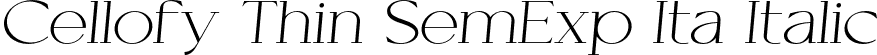 Cellofy Thin SemExp Ita Italic font | Cellofy-ThinSemExpIta.otf