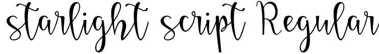 starlight script Regular font | starlightscript.otf