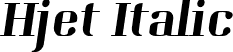 Hjet Italic font | Hjet-Italic.otf