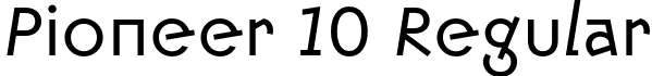 Pioneer 10 Regular font | Pioneer 10 (Personal use).otf