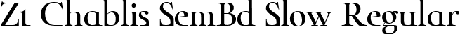 Zt Chablis SemBd Slow Regular font | ZtChablis-SemiBoldSlow.ttf