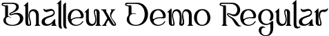 Bhalleux Demo Regular font | Bhalleux Demo.otf