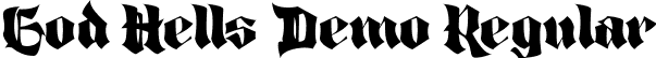 God Hells Demo Regular font | God Hells.ttf