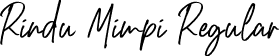 Rindu Mimpi Regular font | Rindu Mimpi.otf